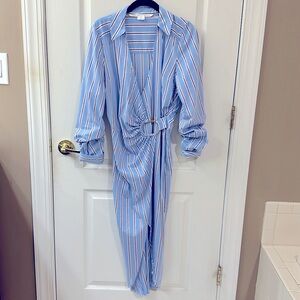 Veronica Beard size 4/Small US, blue with red stripe tshirt dress. Used once.